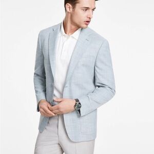 Calvin Klein Men's Solid Slim-Fit Soft Blazer Sport Coat Jacket Mint Green 38 S